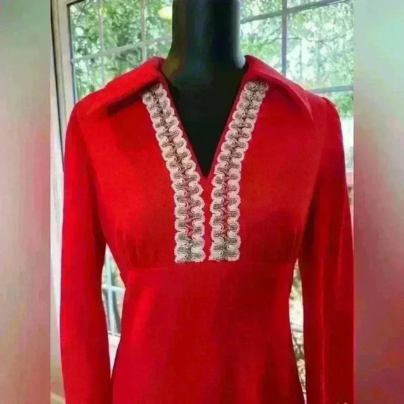 🔥🔥🔥Vintage/authentic/rare 1970’s Exquisitely Handmade Maxi Dress - Picture 2 of 12